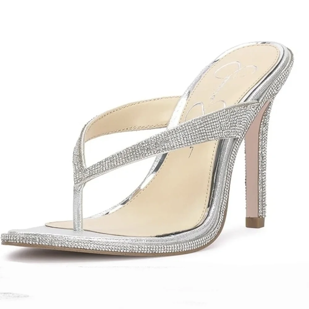 Elegant Silver Women's Heels